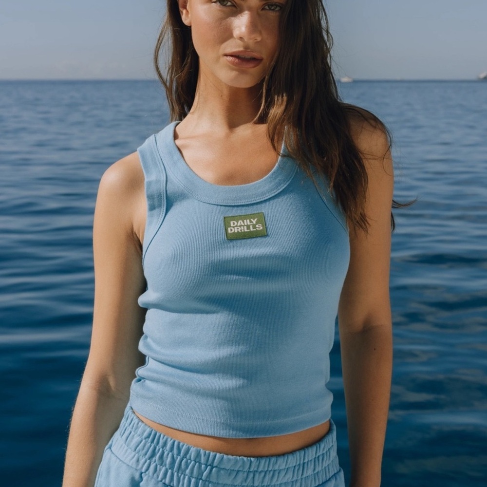 Daily Drills Logo Ribbed Tank